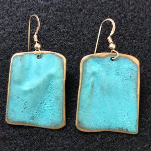 Handmade Copper With Turquoise Patina By Lazaro